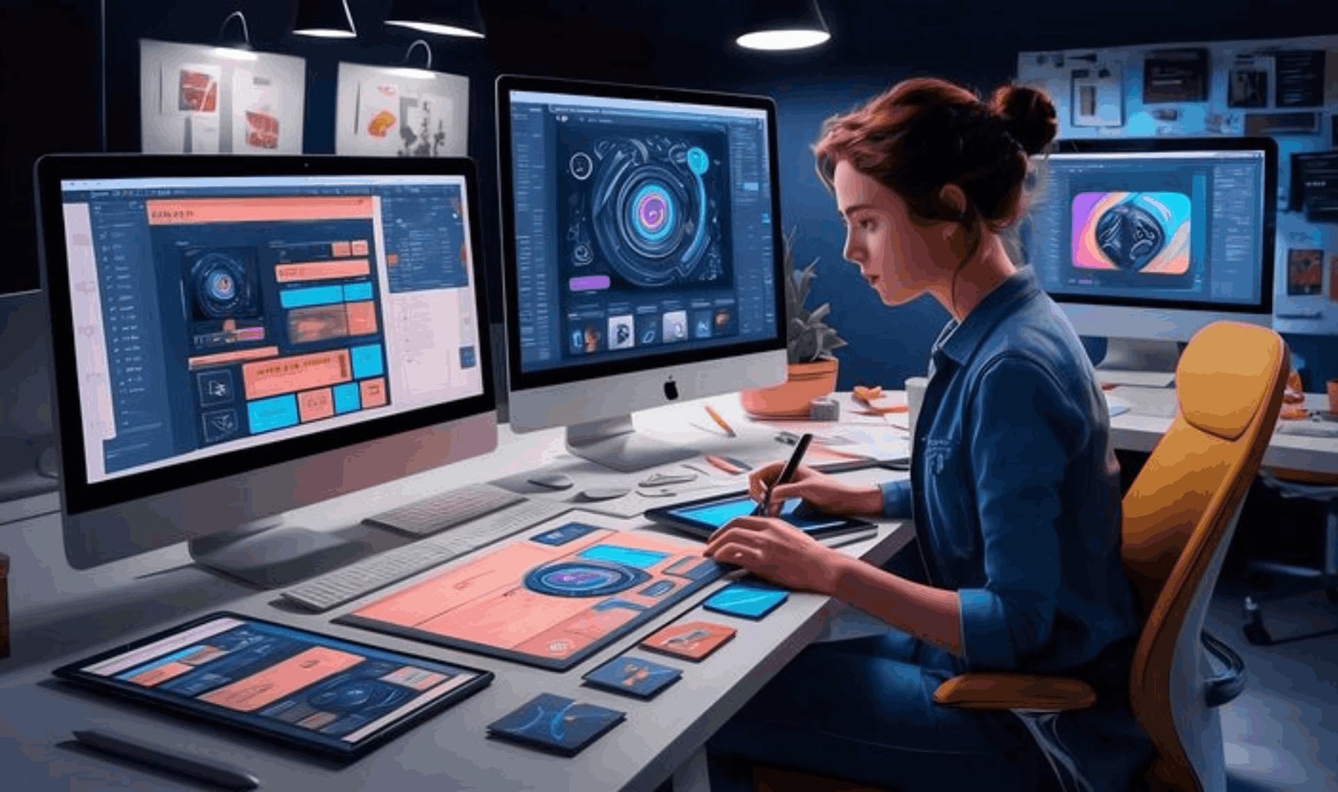 A young man IT professional on phone in a server room