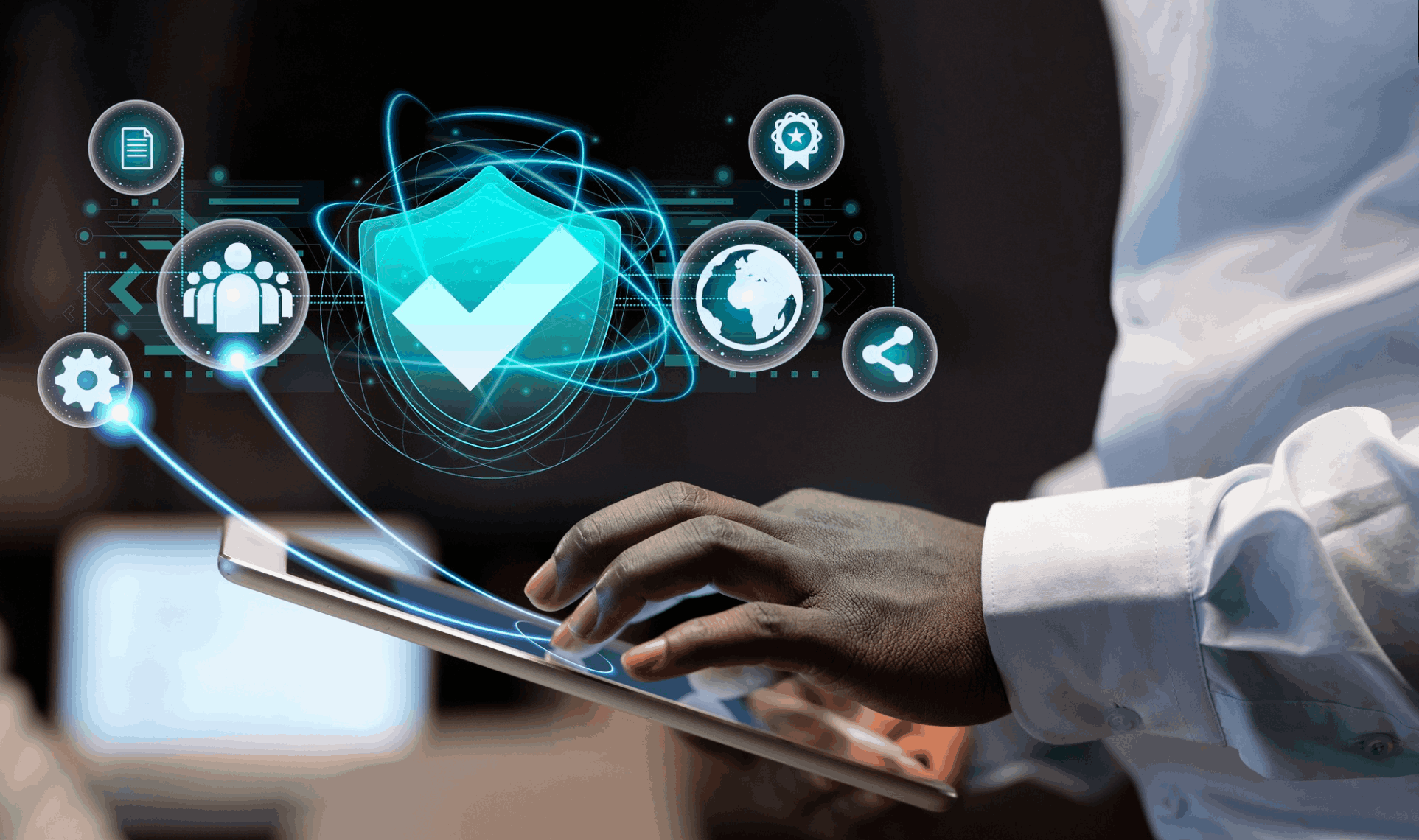 SecOps Platform diagram showing integrated security tools, automation (SOAR), and unified data under a central protective shield.